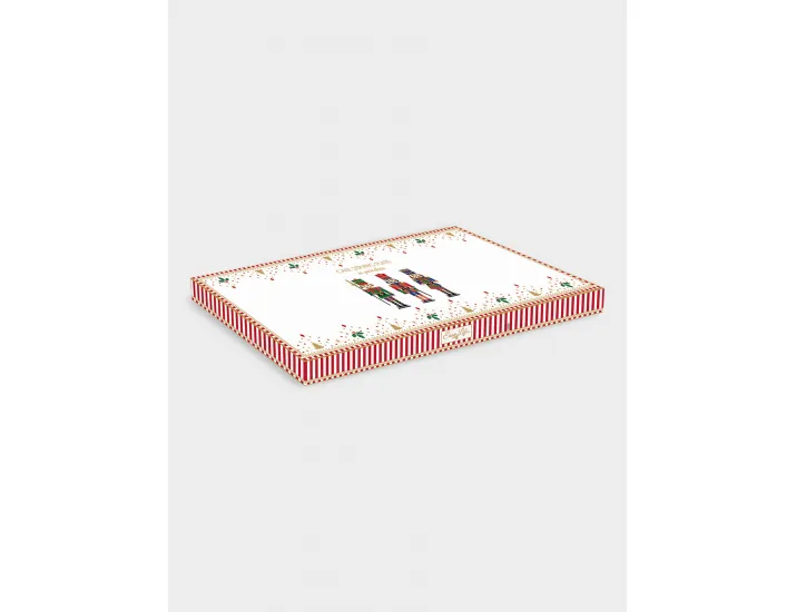 Блюдо 35x14,5 см прямоугольное белое с золотистым кантом Щелкунчик Easy Life Nutcracker