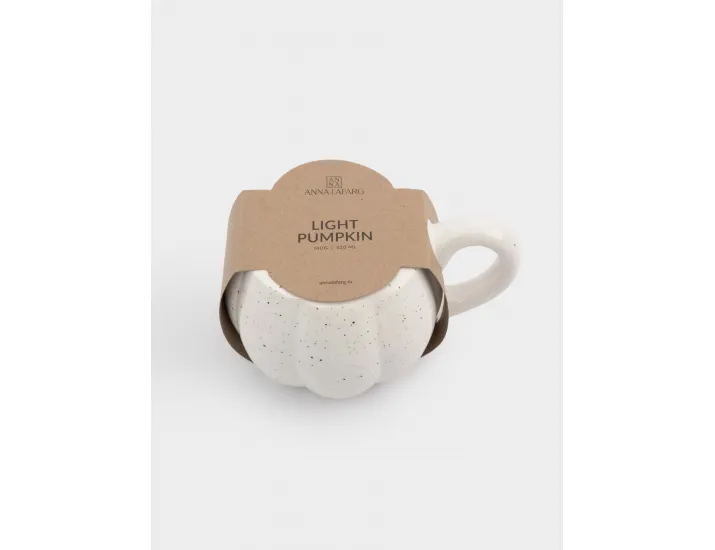 Кружка 520 мл белая в крапинку Тыква Anna Lafarg Light pumpkin