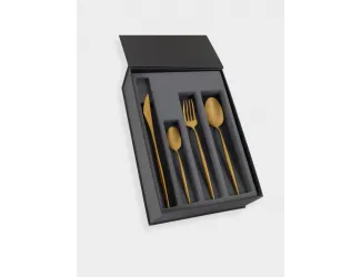 Набор столовых приборов, 24 пр, Cosmos PVD Copper, матовые