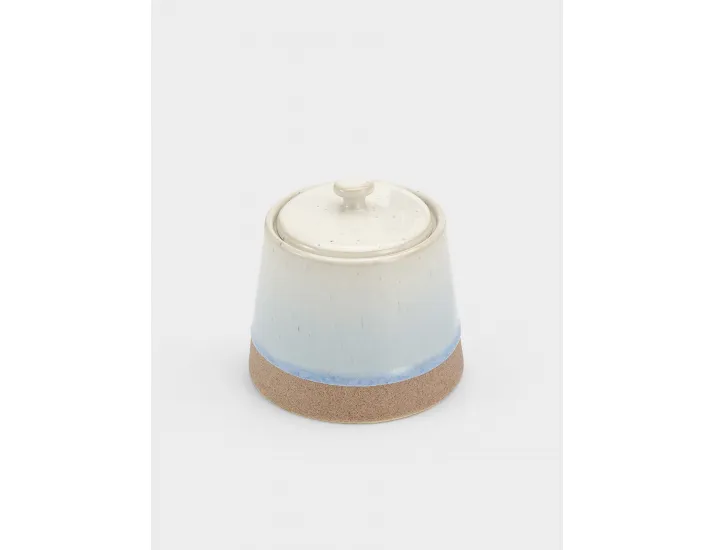 Сахарница 9,5 см 260 мл бежево-голубая в крапинку Home & Style Azurro