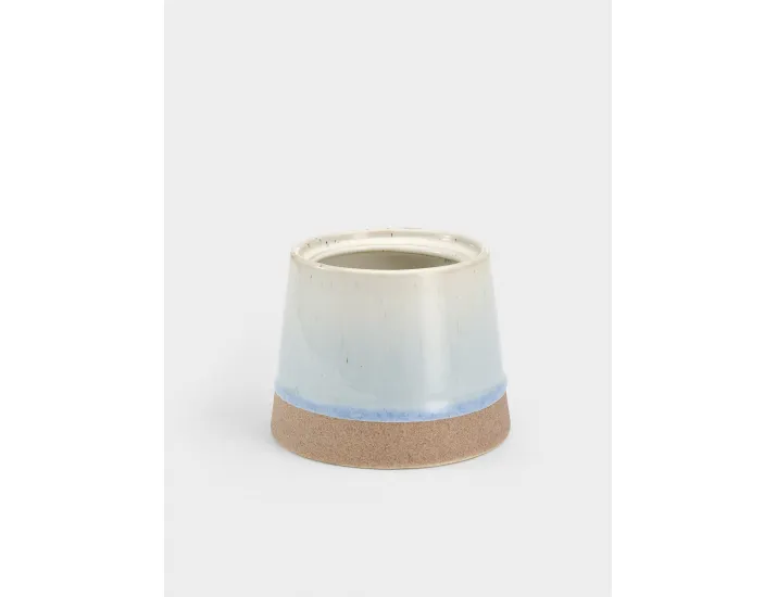 Сахарница 9,5 см 260 мл бежево-голубая в крапинку Home & Style Azurro