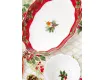 Блюдо 30x21x5 см белое с красным кантом овальное Ягоды и листья Easy Life Christmas Berries