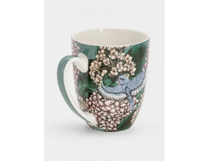 Кружка 420 мл синяя Гортензия и птица Maxwell & Williams Reminisce