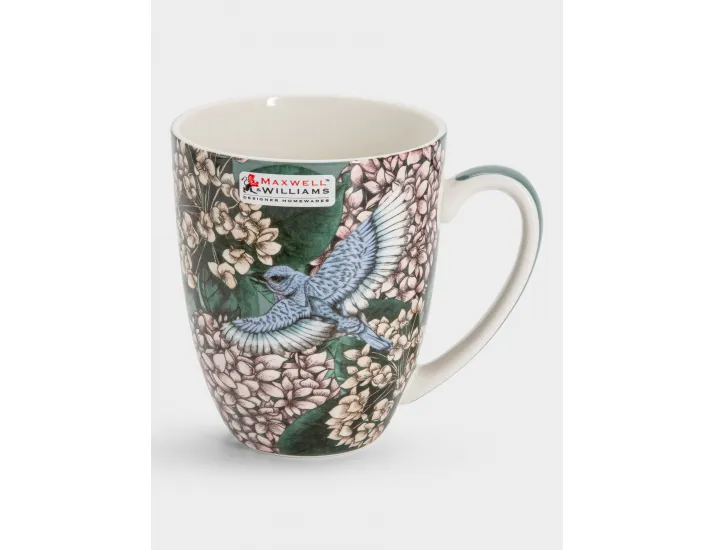 Кружка 420 мл синяя Гортензия и птица Maxwell & Williams Reminisce