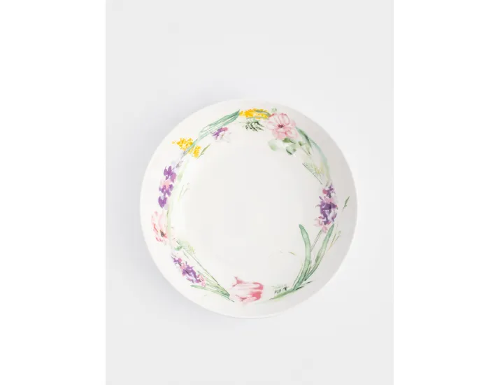 Сервиз обеденный 6 персон 18 предметов белый Акварельные цветы Anna Lafarg Bouquet