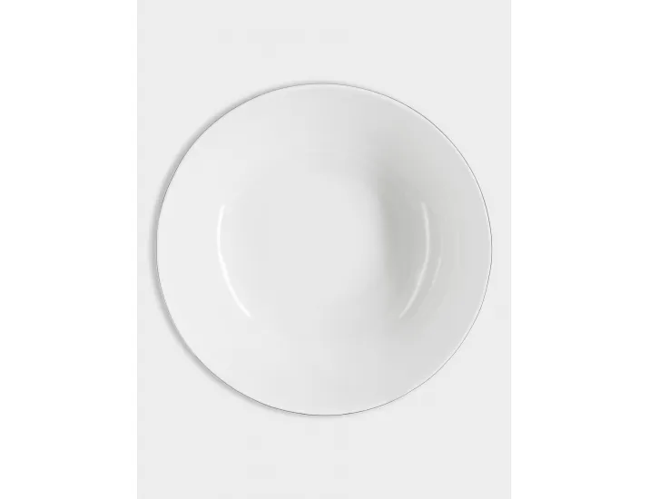 Салатник 20 см 1,75 л белый с серебристым кантом Anna Lafarg Арктика