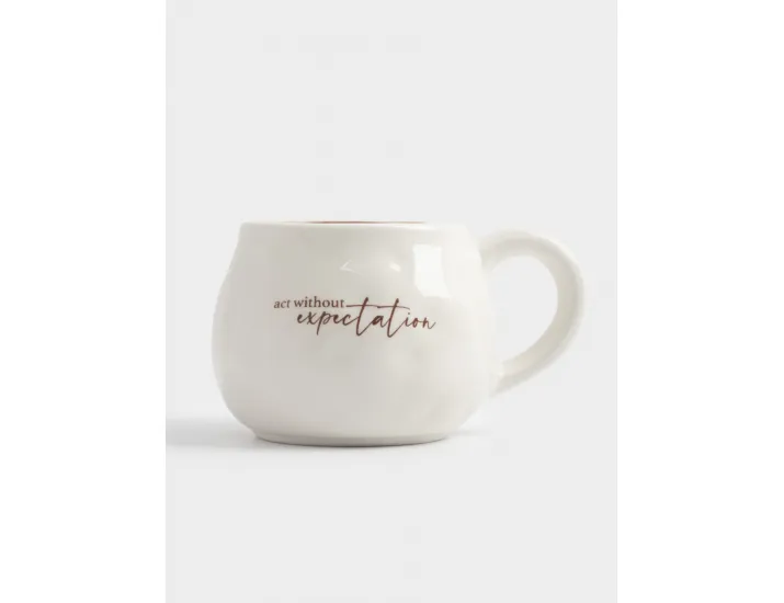 Кружка 460 мл бело-бордовая мятый эффект Действуй Anna Lafarg Message