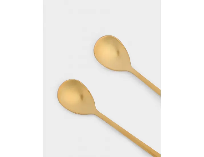 Ложка десертная 15 см 2 шт золотистая Бант Anna Lafarg New year