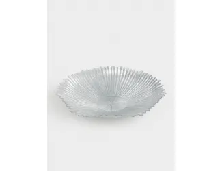 Ваза для фруктов, 40х8 см, стекло Р, серебристая, Avila