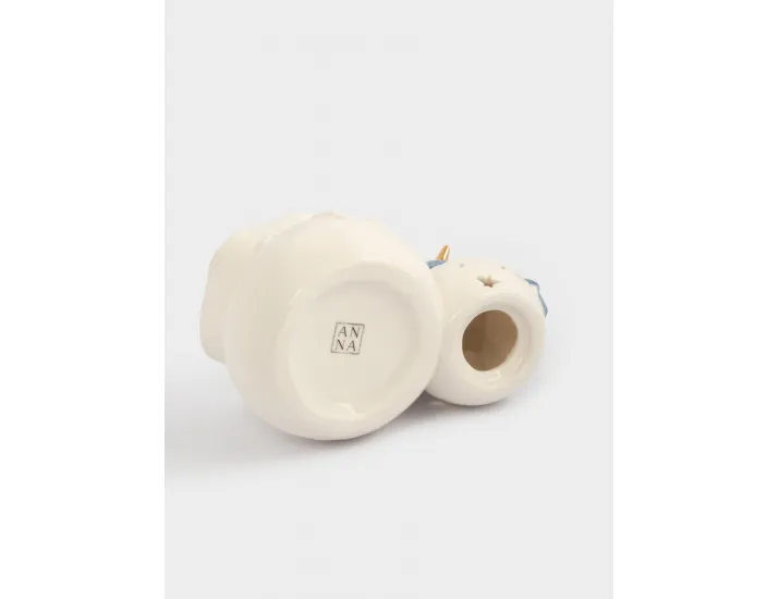 Конфетница 17х11 см бело-голубая Снеговик с мешком Anna Lafarg Snowfall