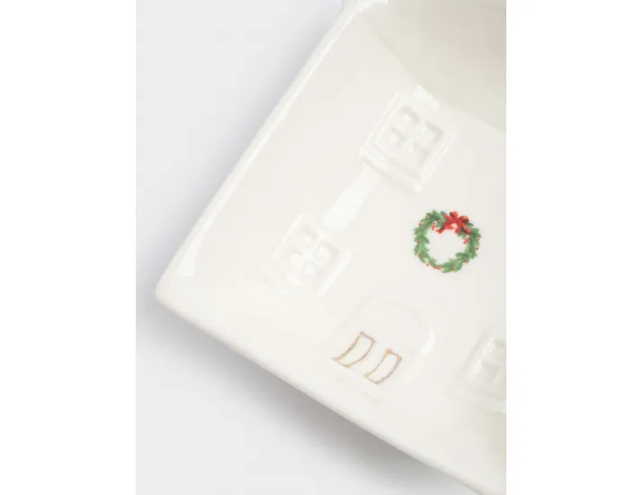 Пиала 15x12x4 см белая Дом с венком Anna Lafarg Townlet