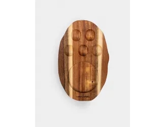 Блюдо пасхальное, 22x14 см, 5 отд, с местом для кулича, дерево, Easter