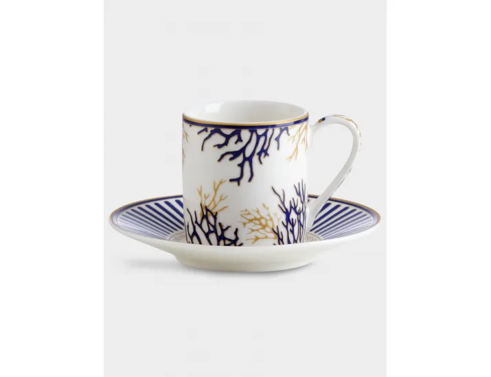 Набор чайный 2 персоны 4 предмета белая Кораллы Pozzi Milano Corallo