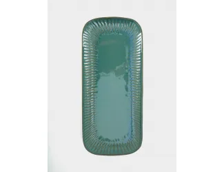 Блюдо, 36x16 см, прямоугольное, зелёное, Gallery