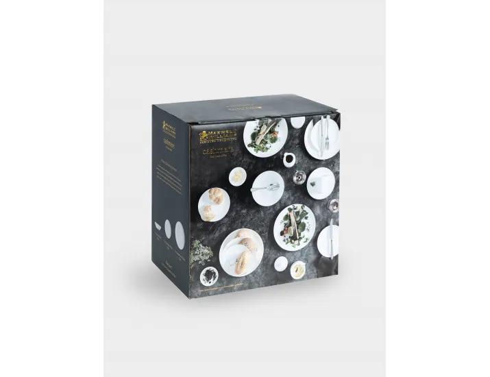 Набор обеденный 4 персоны 12 предметов белый Maxwell & Williams Кашемир