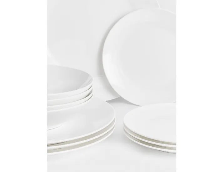 Набор обеденный 4 персоны 12 предметов белый Maxwell & Williams Кашемир