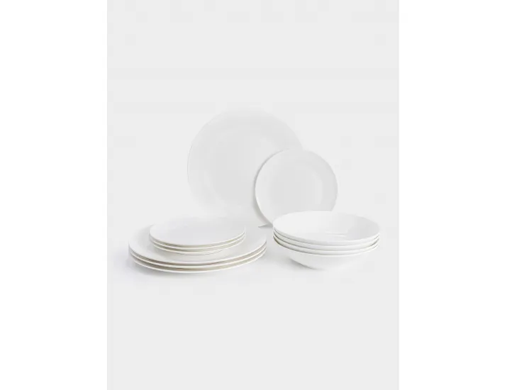 Набор обеденный 4 персоны 12 предметов белый Maxwell & Williams Кашемир