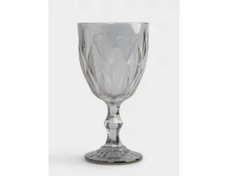 Бокал-кубок для вина, 300 мл, стекло, серый, Diamond color