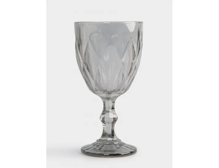 Бокал-кубок для вина 300 мл серый Anna Lafarg Diamond color