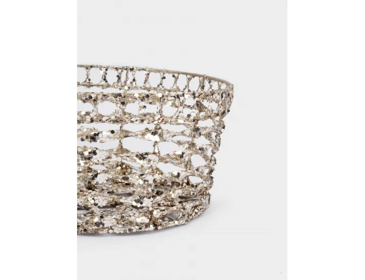 Корзина декоративная 23х20 см овальная серебристая Anna Lafarg Celebration