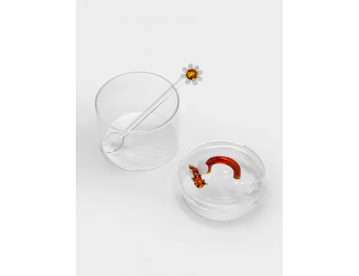 Сахарница 9 см 300 мл с ложкой Пчелка и маргаритка WD Lifestyle Monterey