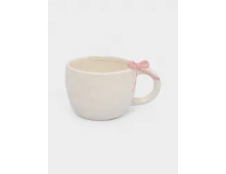 Кружка, 380 мл, керамика, молочная, Бант, Bow
