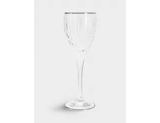 Набор бокалов для вина, 6 пр, 250 мл, хрустальные, Пиза серебро