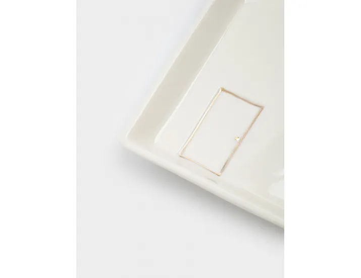 Блюдо 19x16x3 см бело-золотистое Дом Anna Lafarg Townlet