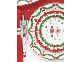 Тарелка закусочная, 19 см, фарфор P, белая, Щелкунчик и фея, Magie de Noel
