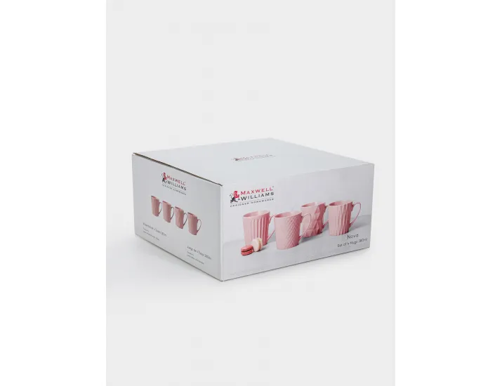 Набор кружек 4 предмета 380 мл розовые геометрия Maxwell & Williams Nova