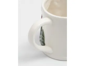 Кружка, 400 мл, керамика D, молочная, Олень в шапке и шарфе, Winter Forest