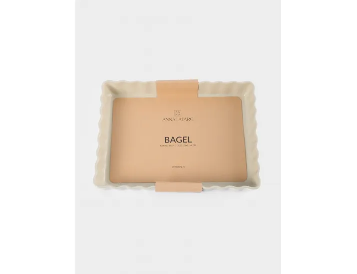 Форма для запекания 29х21 см прямоугольная бежевая Ребристый край Anna Lafarg Bagel