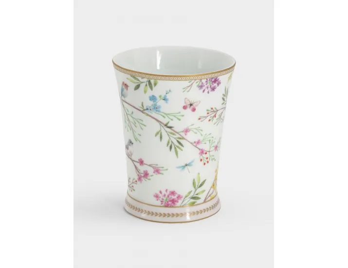 Кружка 300 мл белая Цветы и птицы Easy Life Birds Melody