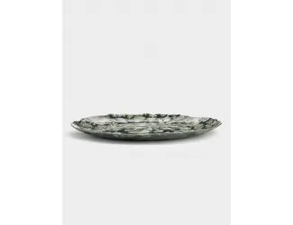 Блюдо, 22 см, стекло, зеленое, Еловые ветки, Granada