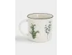 Кружка 400 мл белая Зеленые ветки Anna Lafarg Herbarium
