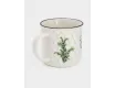 Кружка 400 мл белая Зеленые ветки Anna Lafarg Herbarium