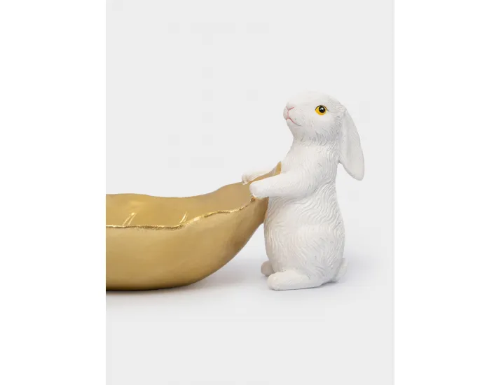 Блюдо декоративное 22х10 см Anna Lafarg Кролики с листом White Rabbit