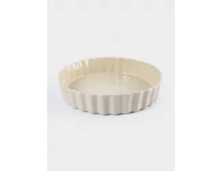 Форма для запекания 25 см круглая бежевая Ребристый край Anna Lafarg Bagel