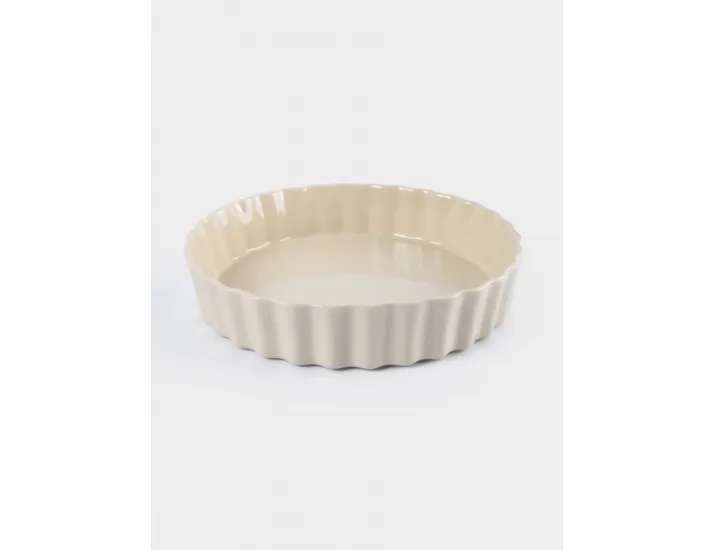 Форма для запекания 25 см круглая бежевая Ребристый край Anna Lafarg Bagel