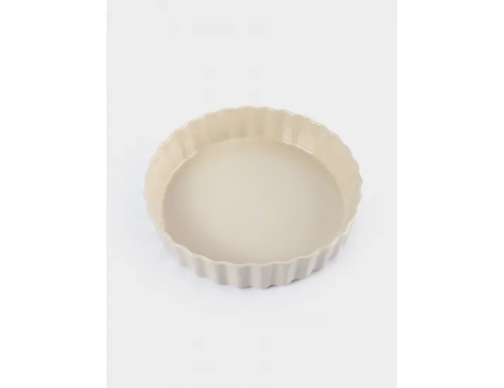 Форма для запекания 25 см круглая бежевая Ребристый край Anna Lafarg Bagel