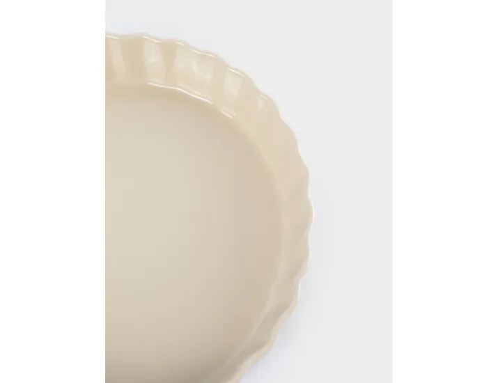 Форма для запекания 25 см круглая бежевая Ребристый край Anna Lafarg Bagel