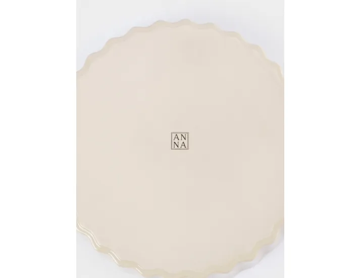 Форма для запекания 25 см круглая бежевая Ребристый край Anna Lafarg Bagel