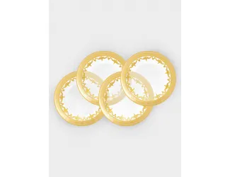 Тарелка закусочная, 20,5 см, 4 шт, стекло, золотистая, Versailles