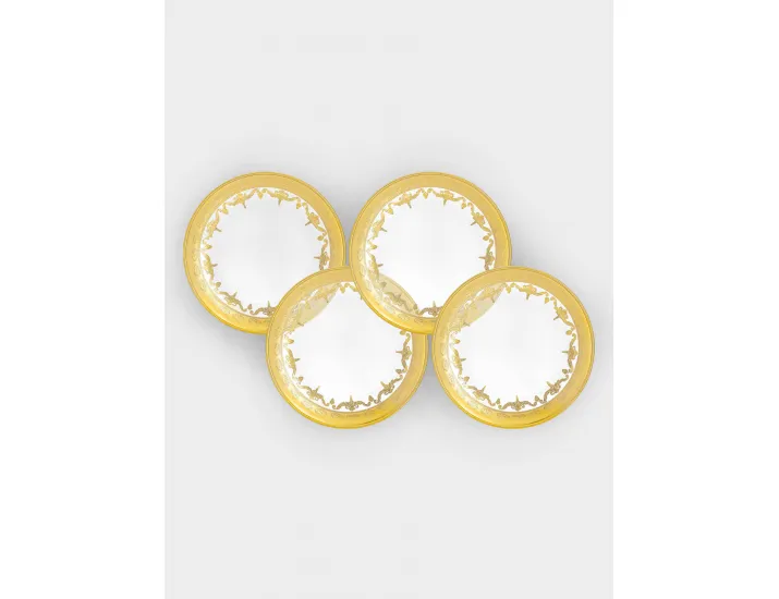 Тарелка суповая 21,5х3 см 4 шт золотистая Same Versailles