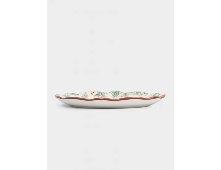 Тарелка закусочная 20 см белая Лошадка у елки Anna Lafarg Festival