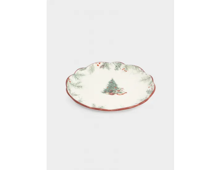 Тарелка закусочная 20 см белая Лошадка у елки Anna Lafarg Festival