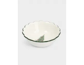 Салатник, 20х8 см, 1,2 л, керамика D, зеленый, Лошадка у елки, Festival