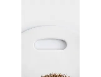 Подставка под горячее, 24х17 см, керамика/пробка, белая, Еж Autumn forest