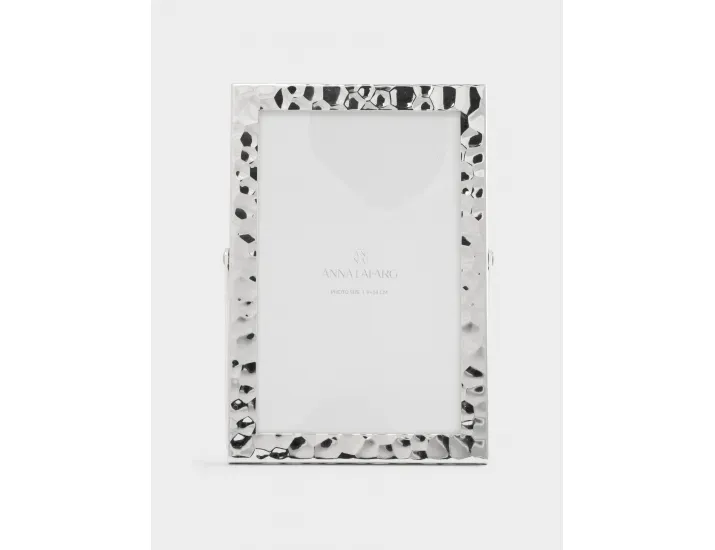Фоторамка 11х16 см серебристая Мятый эффект Anna Lafarg Museum