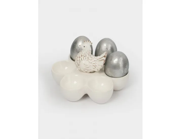 Блюдо пасхальное 14х13 см 6 отделений молочное Anna Lafarg Easter